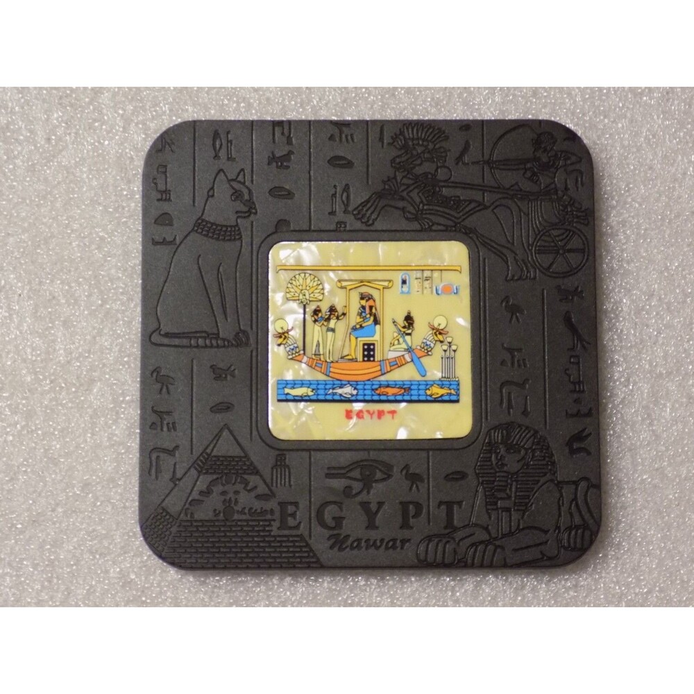 Egypt Nawar Egyptian Hieroglyphics Lot Of 5 Drink Coasters - Picture 6 of 14